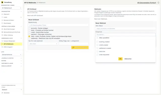 REST API and webhooks