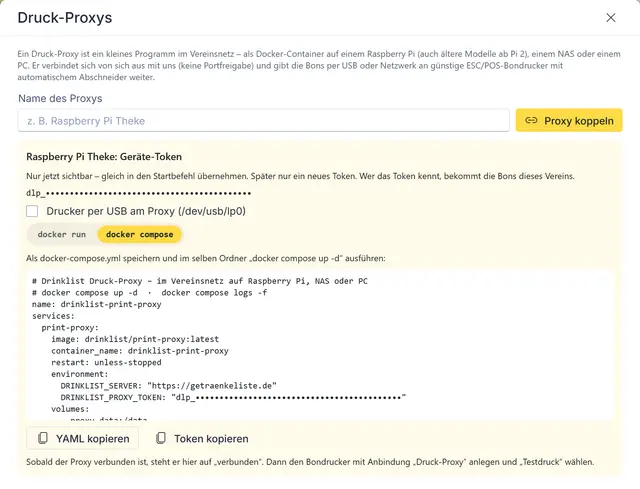 The same setup as a docker-compose.yml to copy (docker compose)