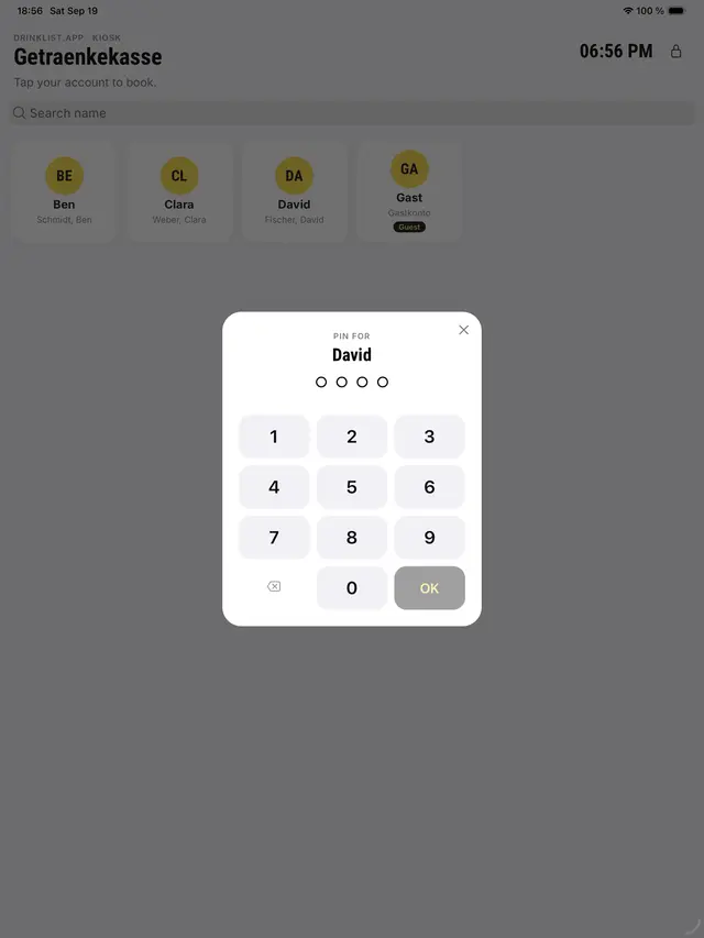 Enter the PIN