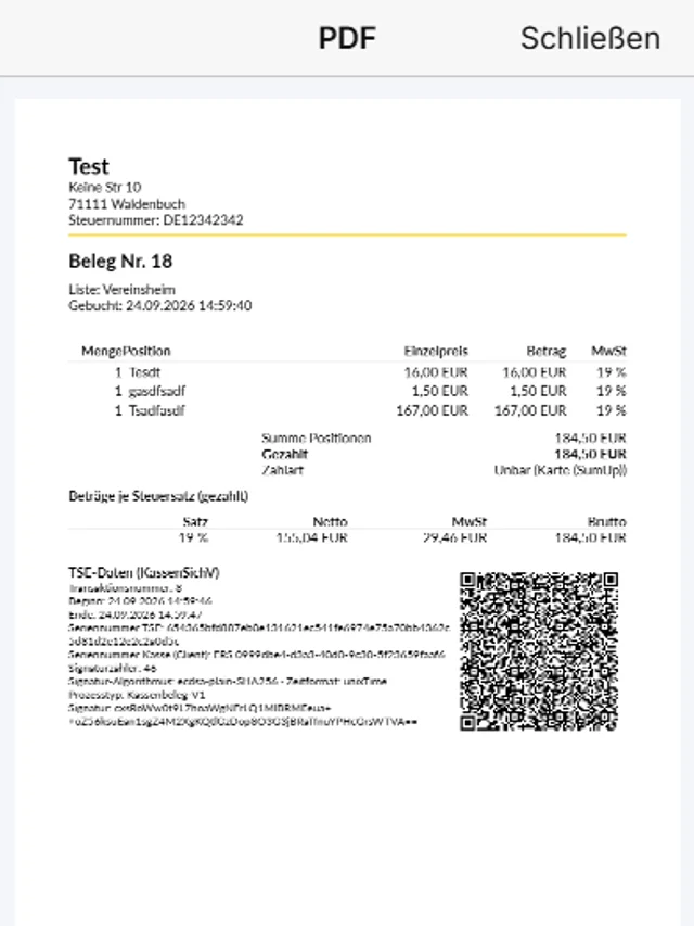 PDF viewer in the app